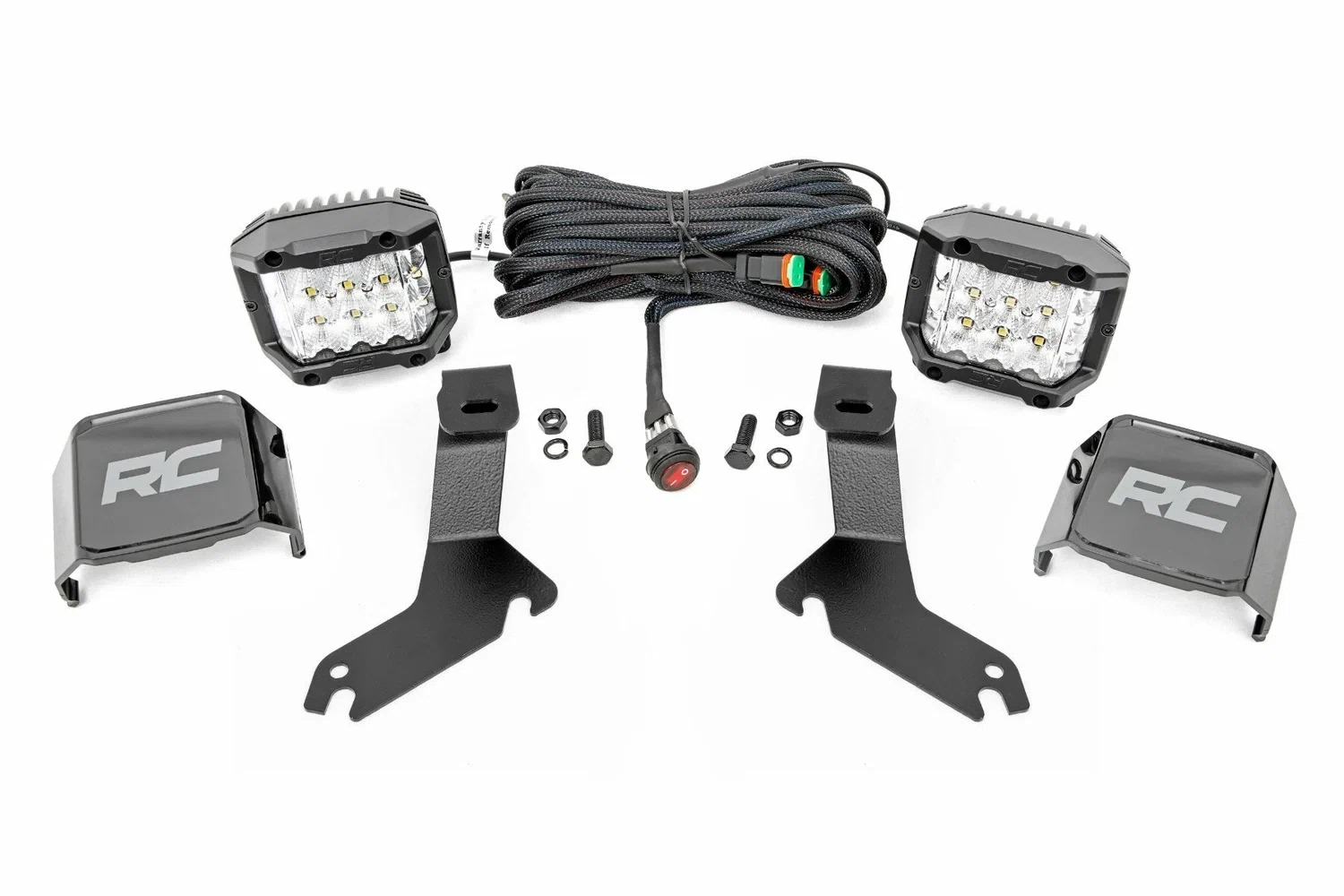 Fits Chevy Silverado 1500 (99-06) LED Light Kit Ditch Mount 3_ OSRAM Wide 82285
